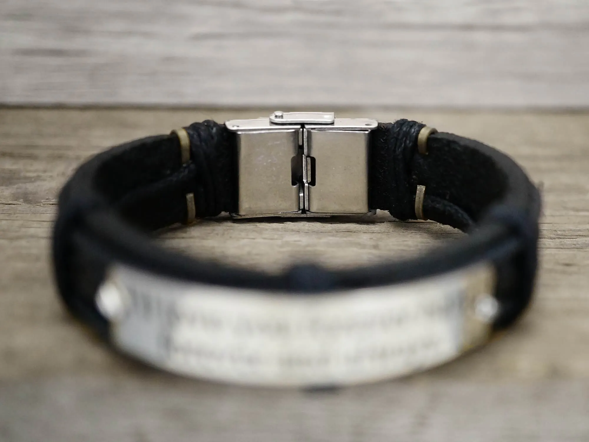 Coordinates Couple Bracelets, Customized Matching Leather Bracelets