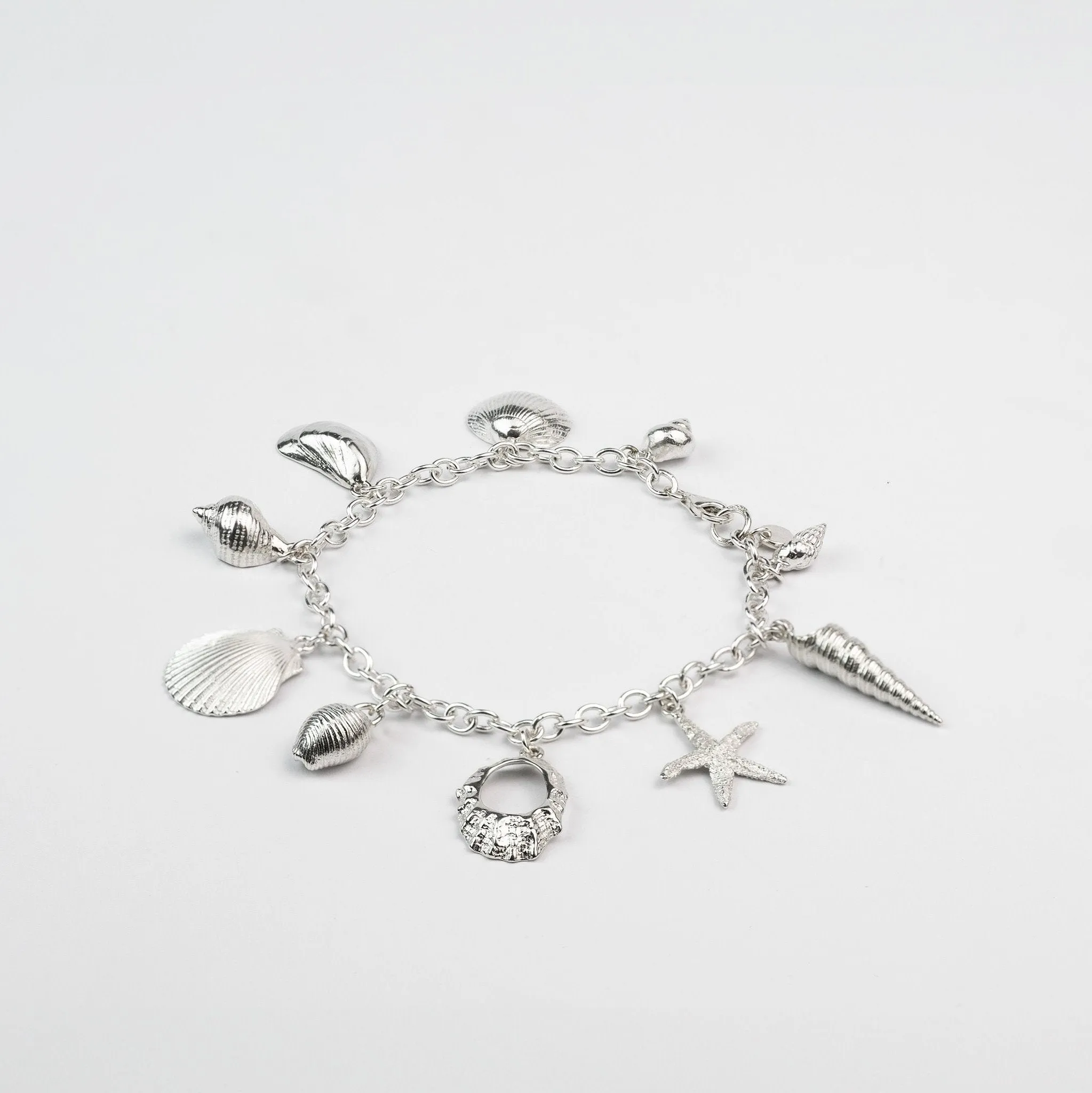 Create Your Own - Rockpool Shell Charm Silver Bracelet