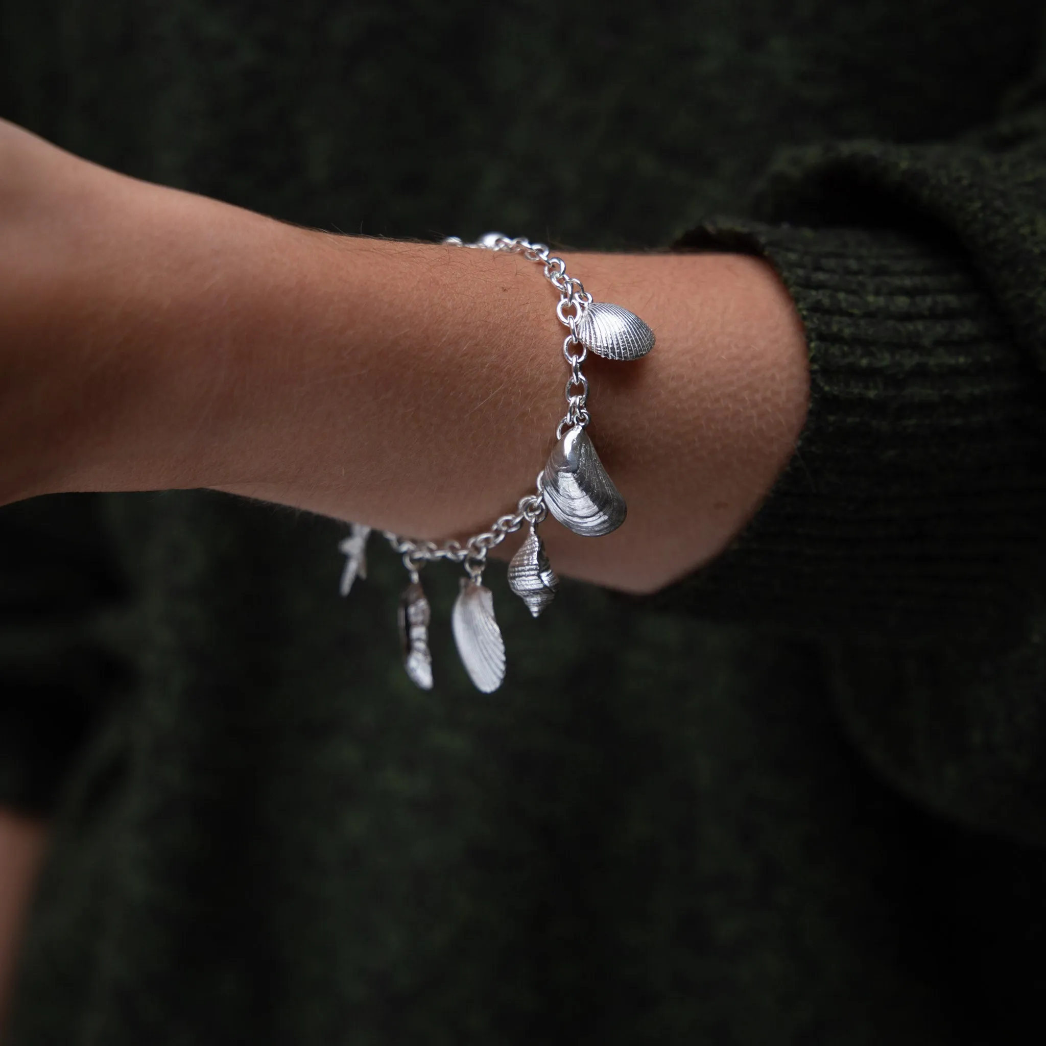 Create Your Own - Rockpool Shell Charm Silver Bracelet