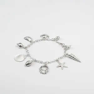 Create Your Own - Rockpool Shell Charm Silver Bracelet
