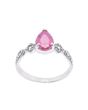 Crimson Teardrop Ring