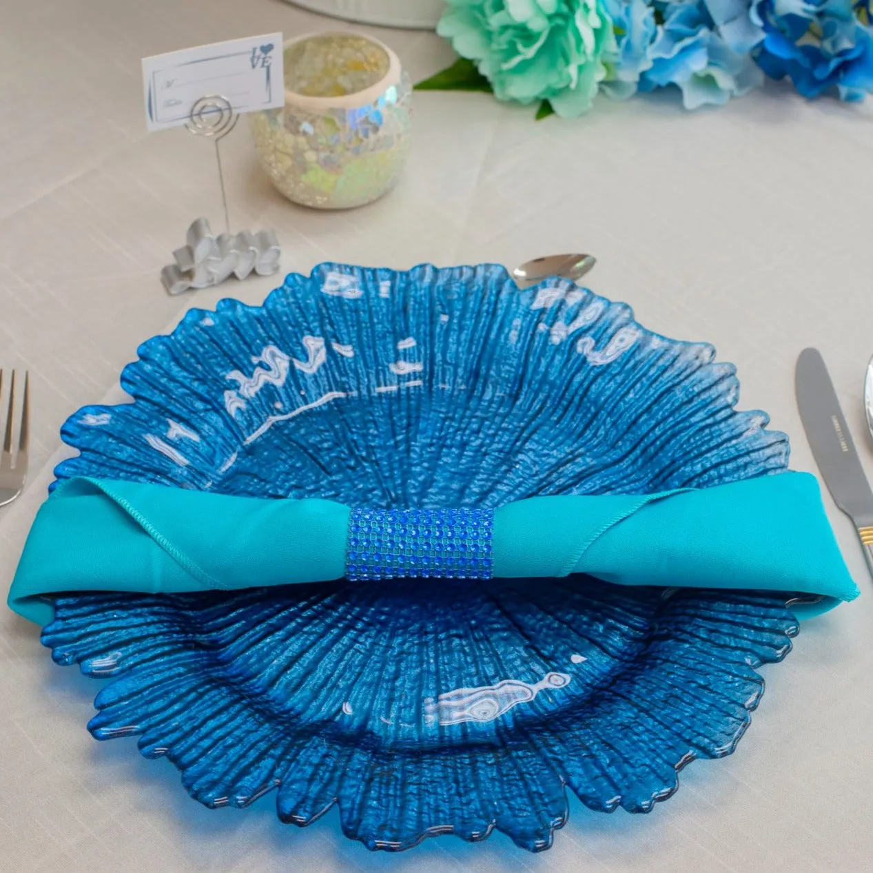 Crystal Diamond Napkin Ring 10/Pack, (8 colors)