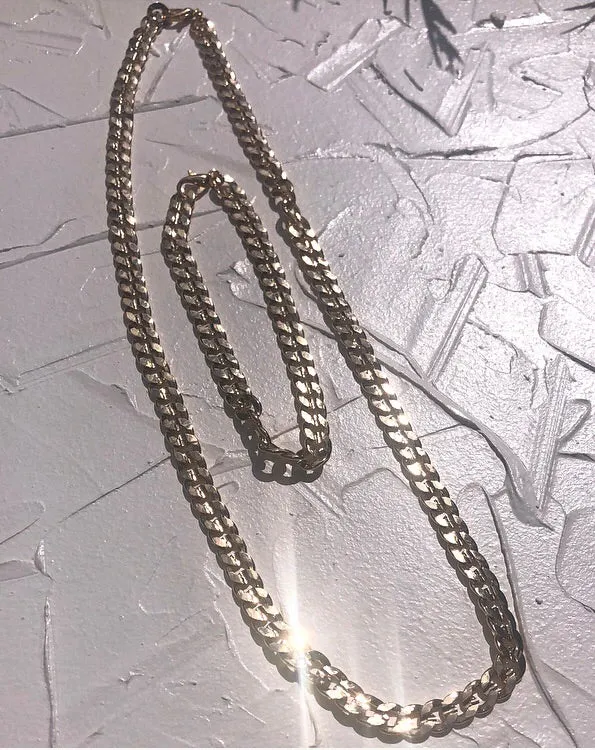 Cuban link chain necklace