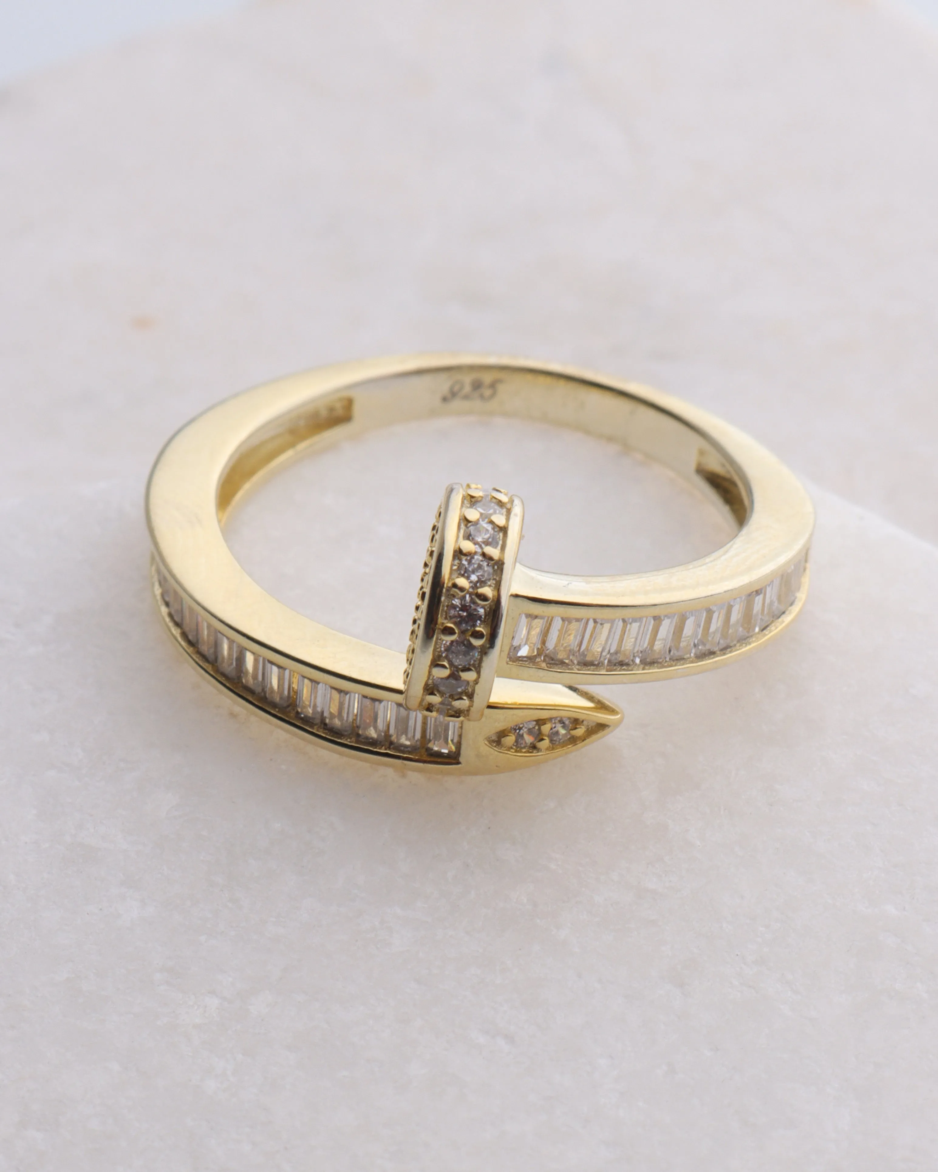 CZ Wrapped Nail Ring