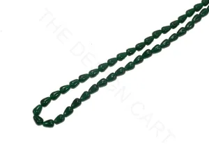 Dark Green Drop Jade Semi Precious Stones