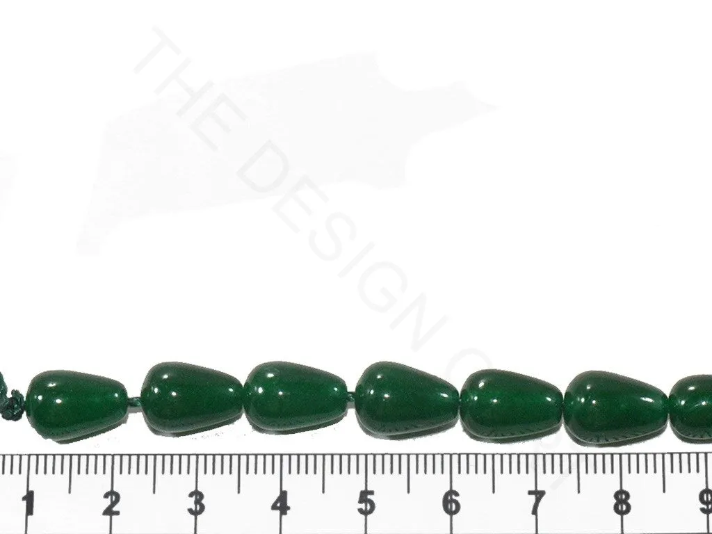Dark Green Drop Jade Semi Precious Stones