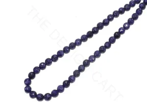 Dark Purple Round Jade Semi Precious Stones