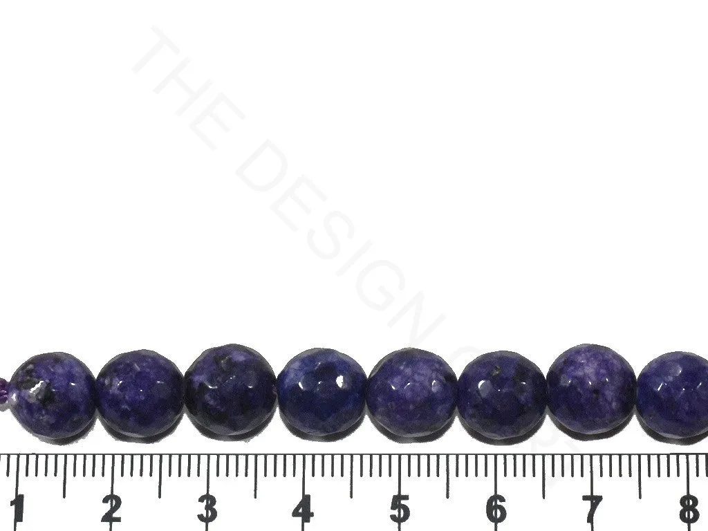 Dark Purple Round Jade Semi Precious Stones