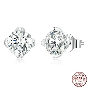 Dazzling Moissanite Stud Earrings (0.5CT | 1.0CT)