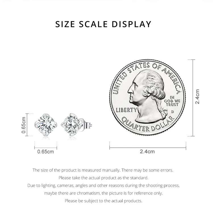 Dazzling Moissanite Stud Earrings (0.5CT | 1.0CT)