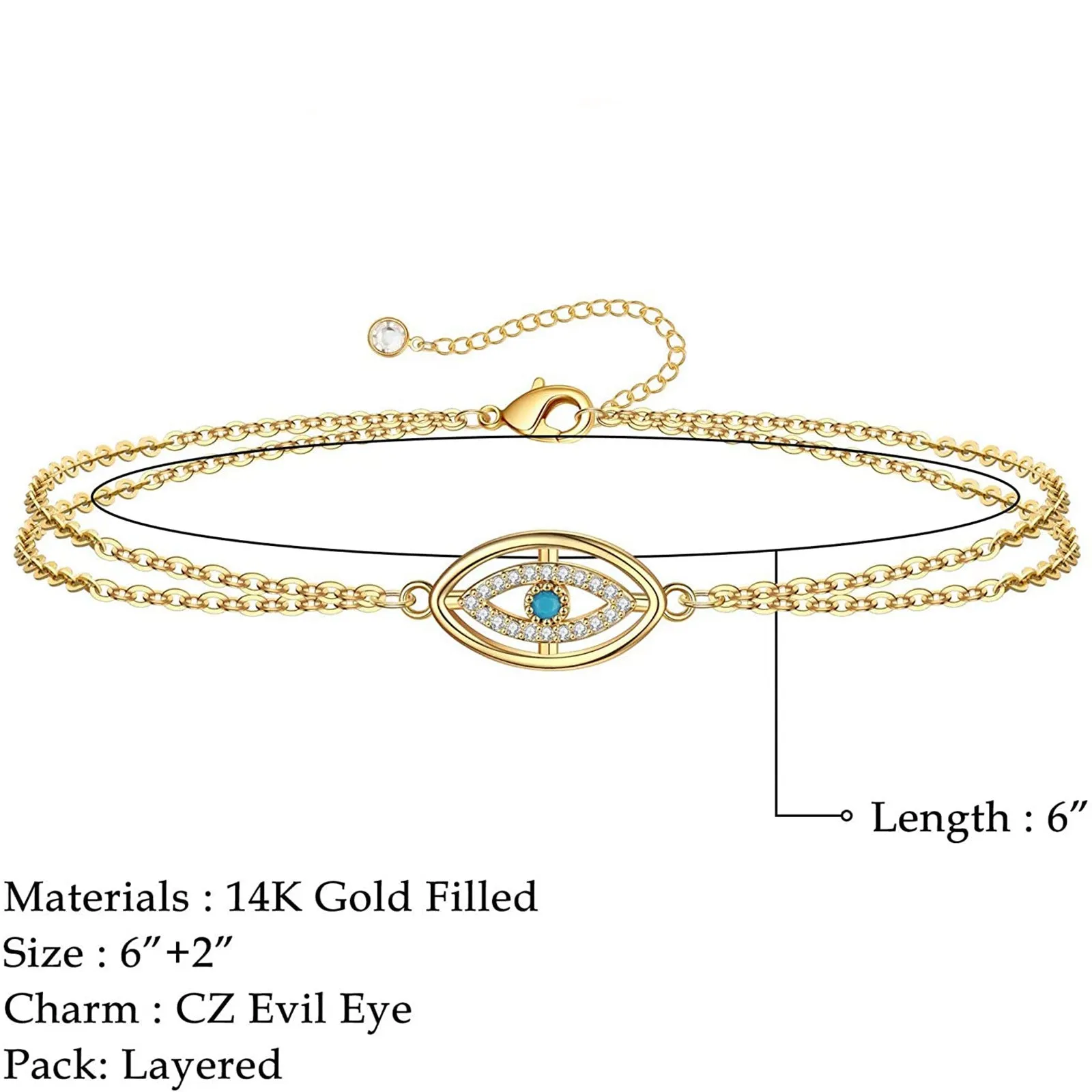Demon Eye  Amulet Bracelet
