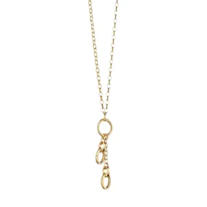 Design Your Own 18K Yellow Gold 2 Charm Enhancer Chain Stations Necklace