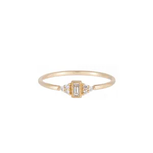 Diamond Baguette Cluster Whisper Ring