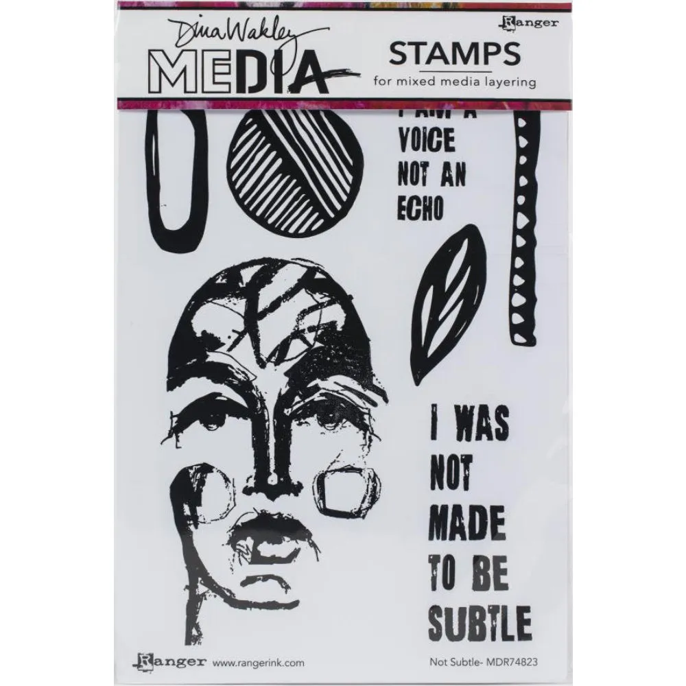 Dina Wakley MEdia - Stamps - Not Subtle