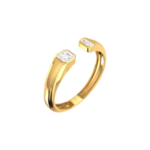 Double emerald signet ring