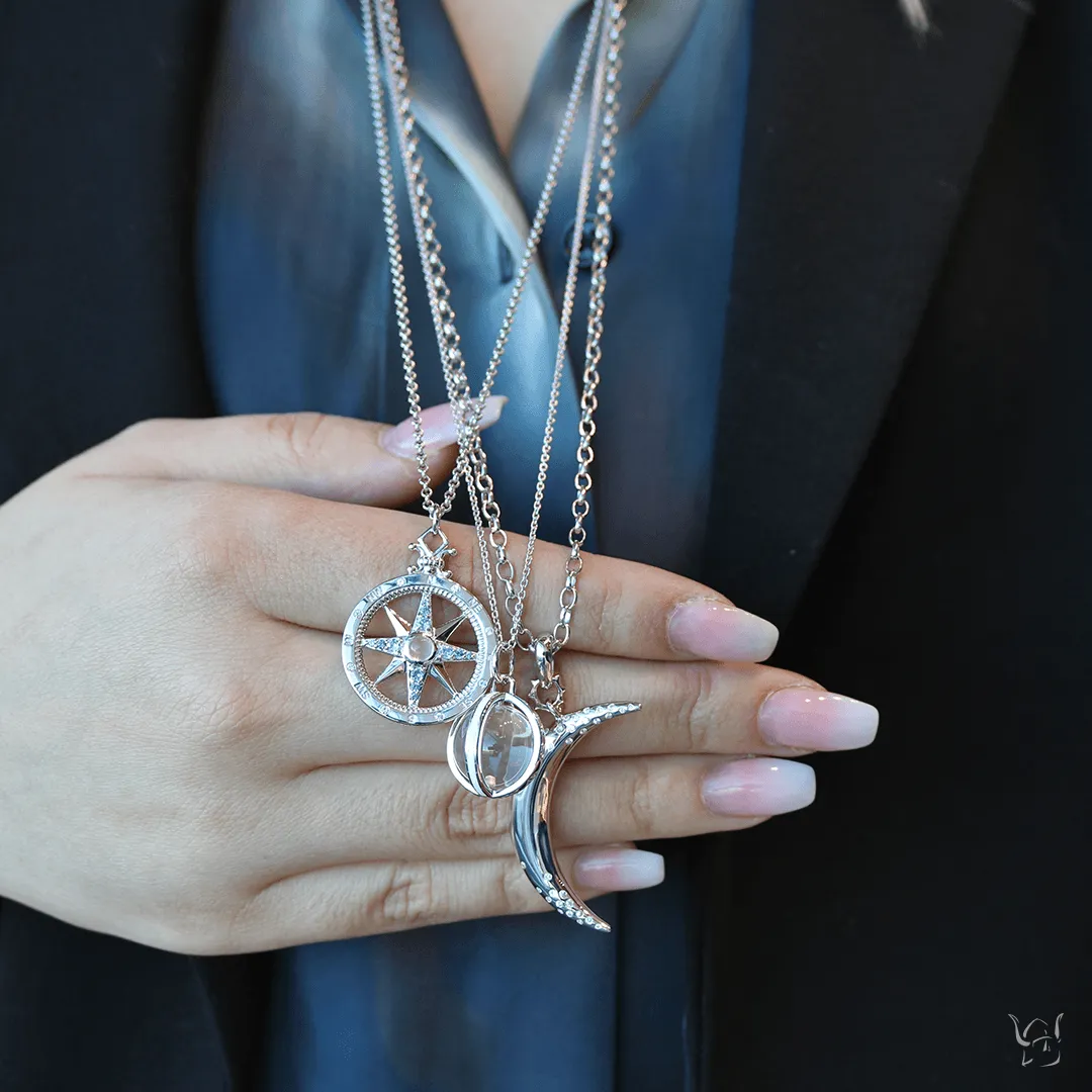 Dream Moon Necklace with Sapphires