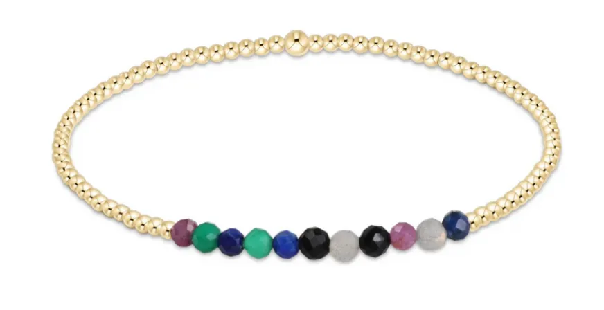 E Newton Gold Bliss 2mm Bead Bracelet - Hot Mess Fall Winter