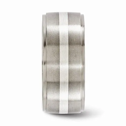 Edward Mirell Titanium Brush & Polished w/ Sterling Silver - 10mm