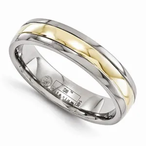 Edward Mirell Titanium With 14k Gold Inlay - 5mm