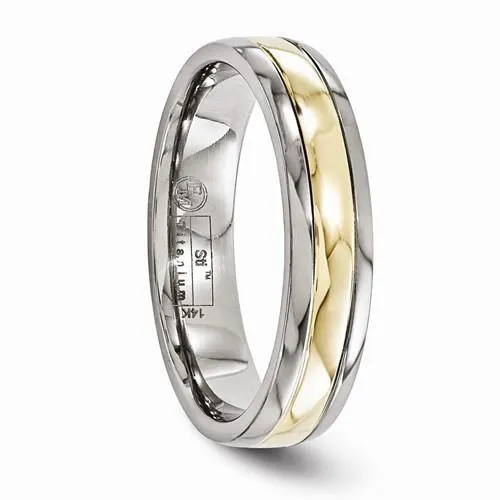 Edward Mirell Titanium With 14k Gold Inlay - 5mm