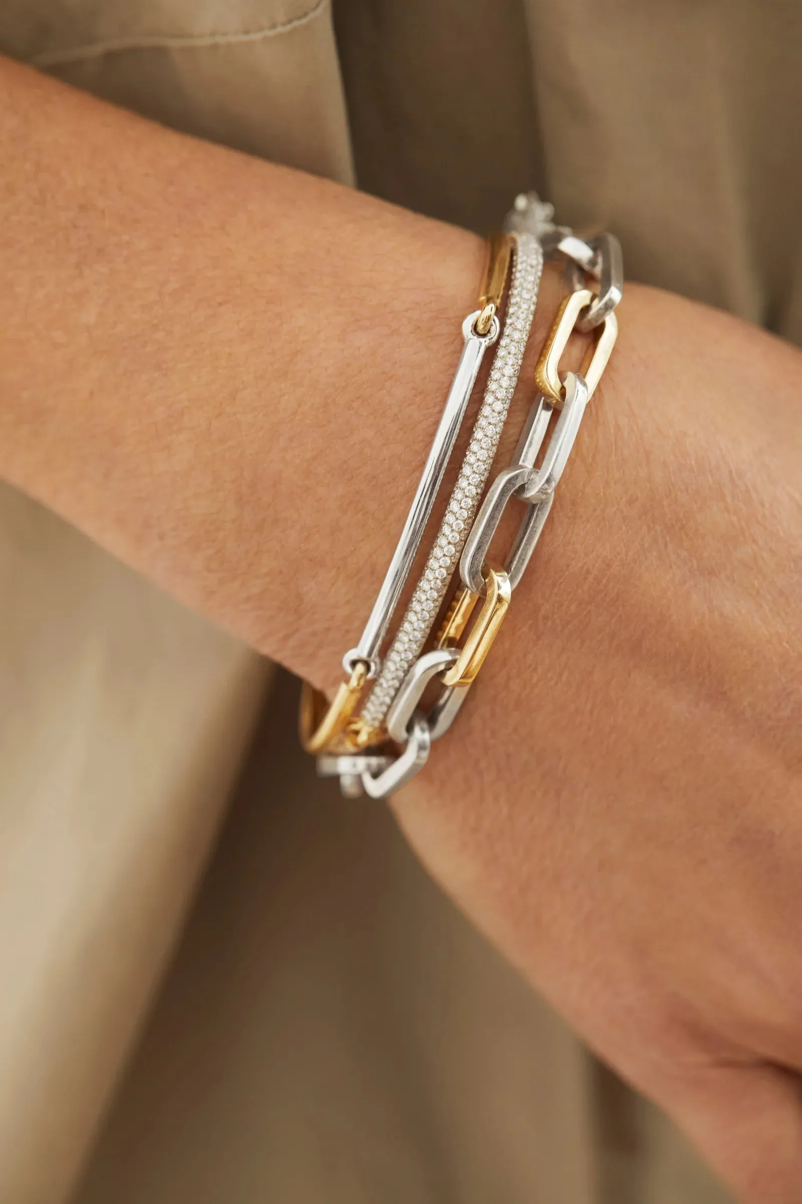 Equinox Bracelet | Full Pave | Yellow Gold