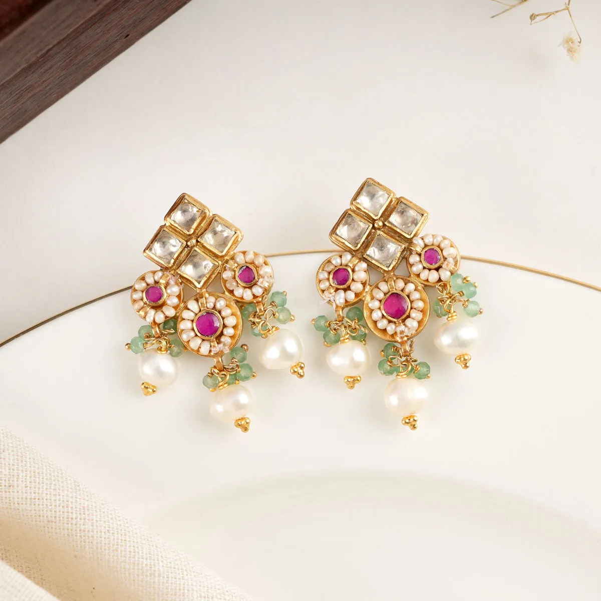 Exquisite Kundan Drops