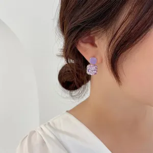 Exquisite Retro Purple Rhinestone Earrings Collection
