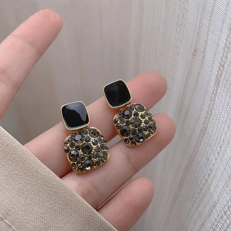 Exquisite Retro Purple Rhinestone Earrings Collection