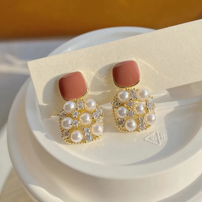Exquisite Retro Purple Rhinestone Earrings Collection