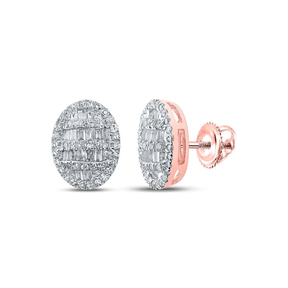 Exquisite Rose Gold Diamond Elegance Earrings