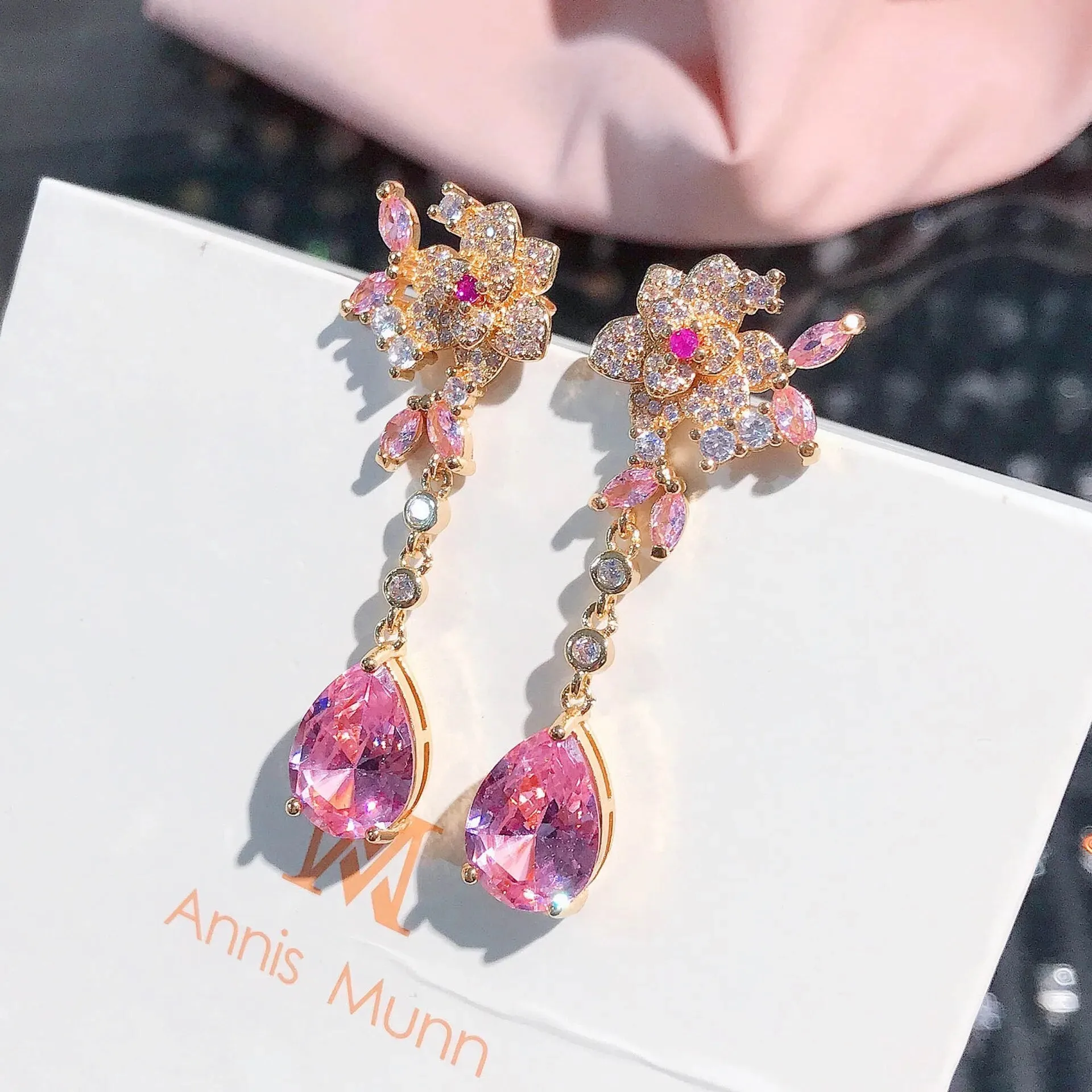 Fashion Exquisite Rose Flowers Earrings