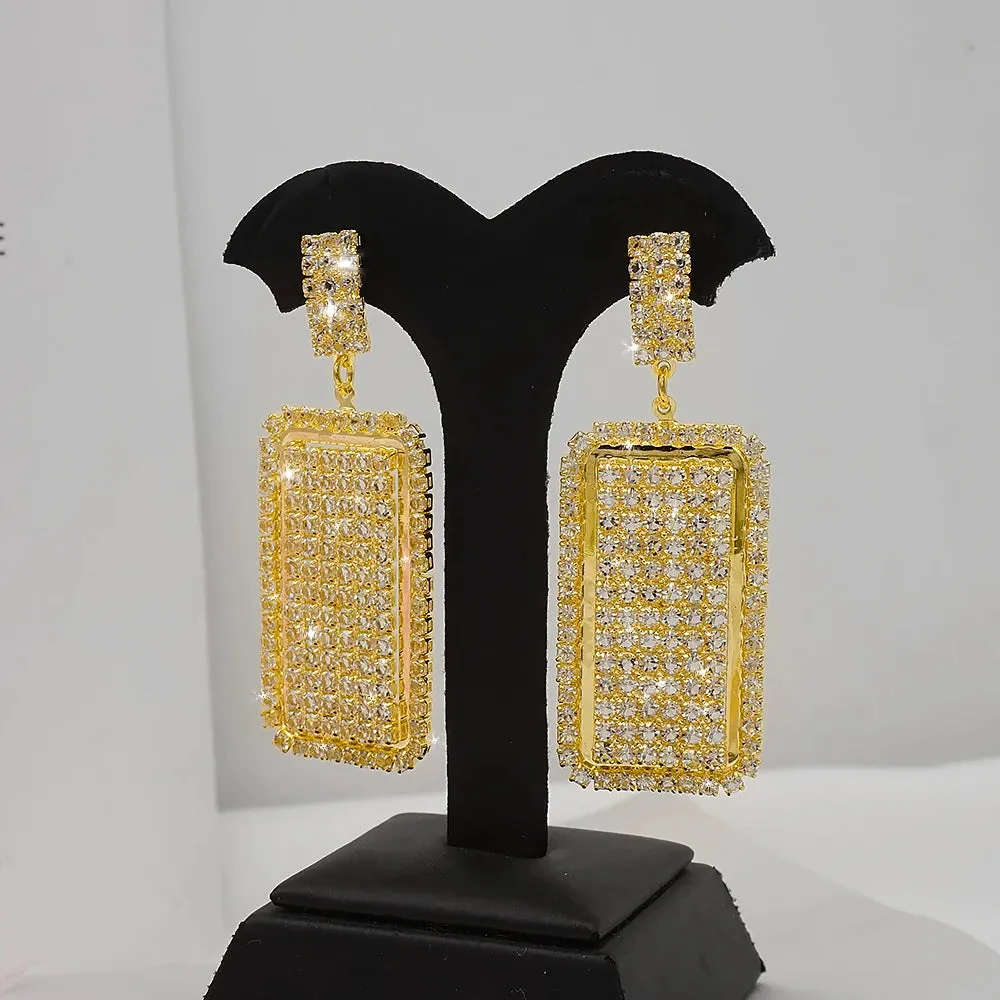 Fashion Jewelry Crystal Exquisite Drop Earrings for Woman