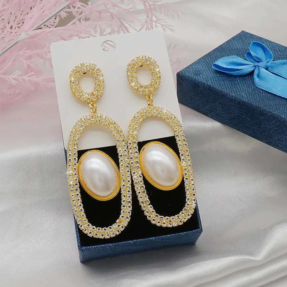 Fashion Jewelry Crystal Exquisite Drop Earrings for Woman