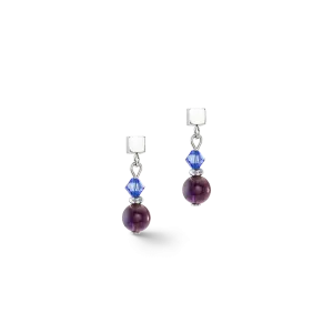 Festive Spheres earrings silver-royal