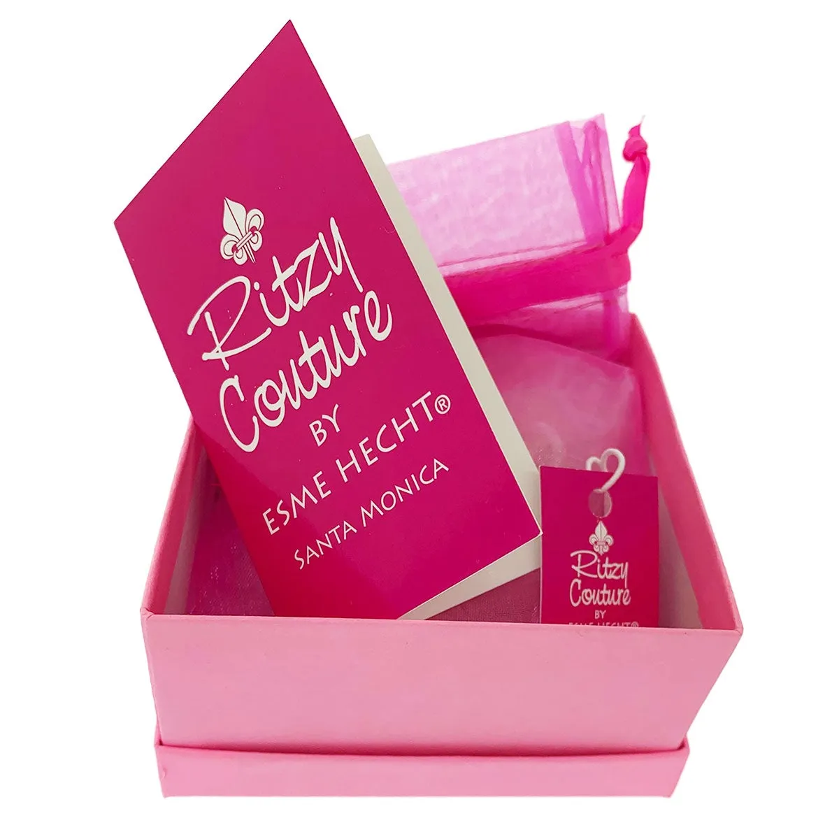 Filled With Love Valentines Sparkling Jet AB Earrings by Ritzy Couture DeLuxe-Rose Gold Plating