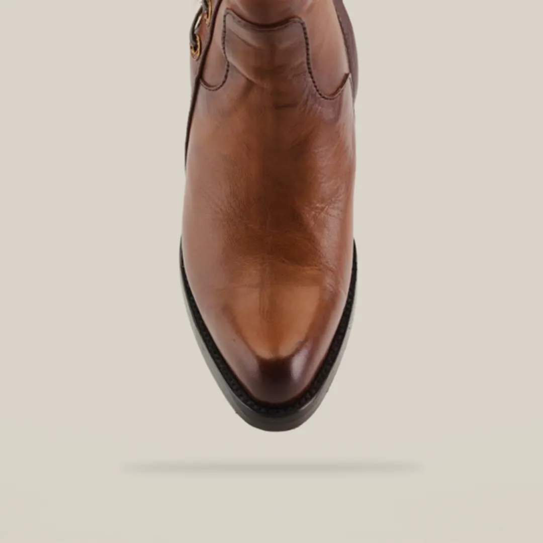 Francia Rings Bootie Tan - J Toe