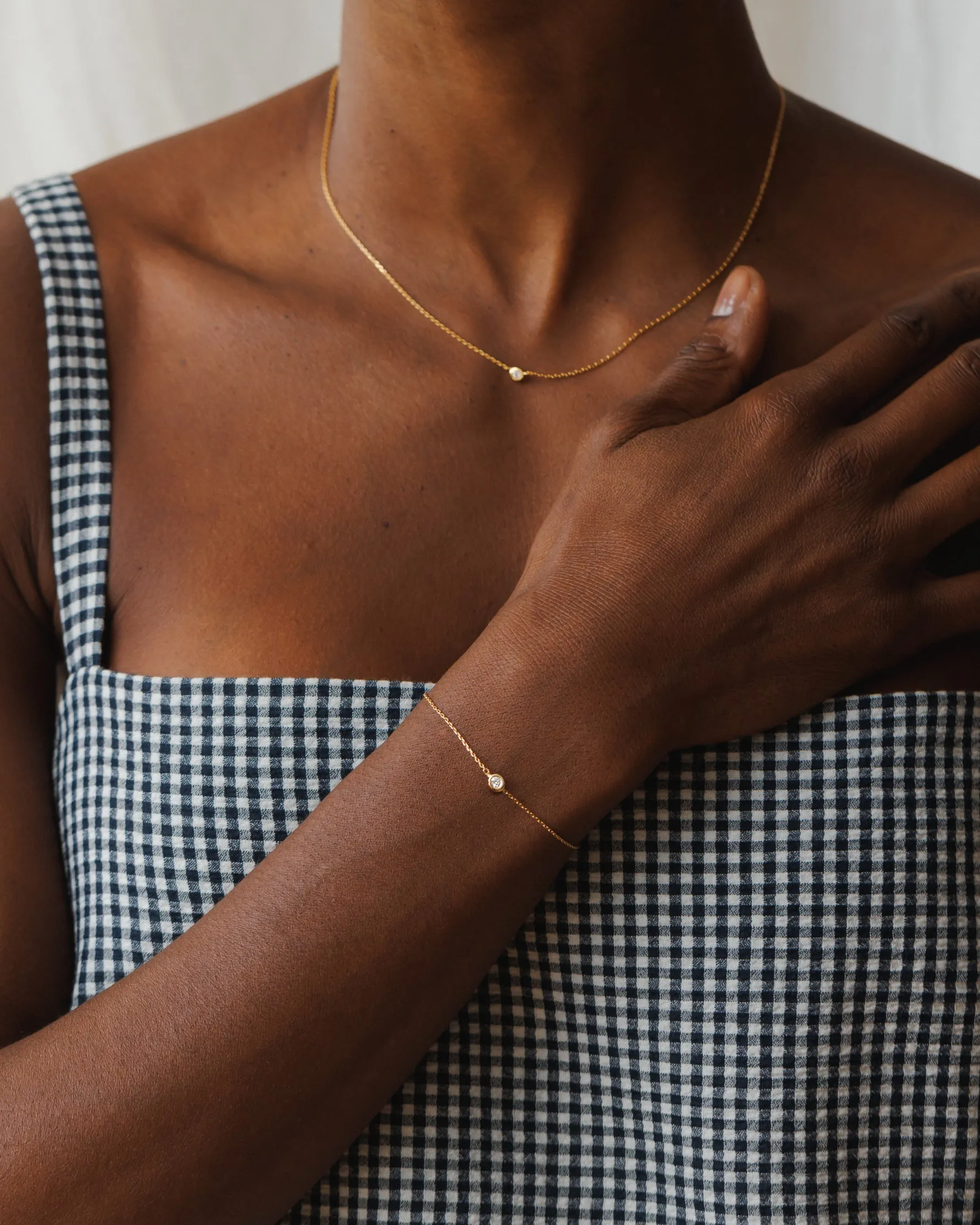 Gaia White Sapphire Solitaire Necklace