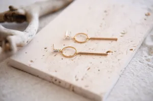 Gatsby Bar Drop Gold Plated Earrings
