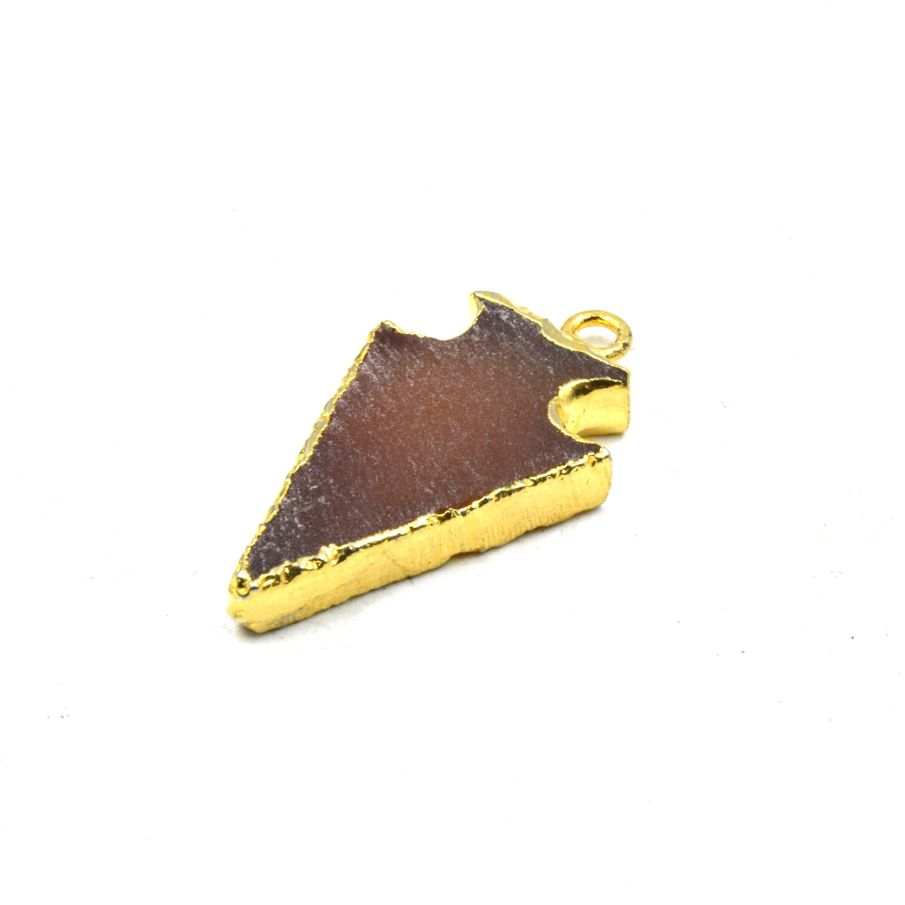 Gemstone Pendant | Gold Electroformed Arrow Pendants| Labradorite, Agate, Prehnite