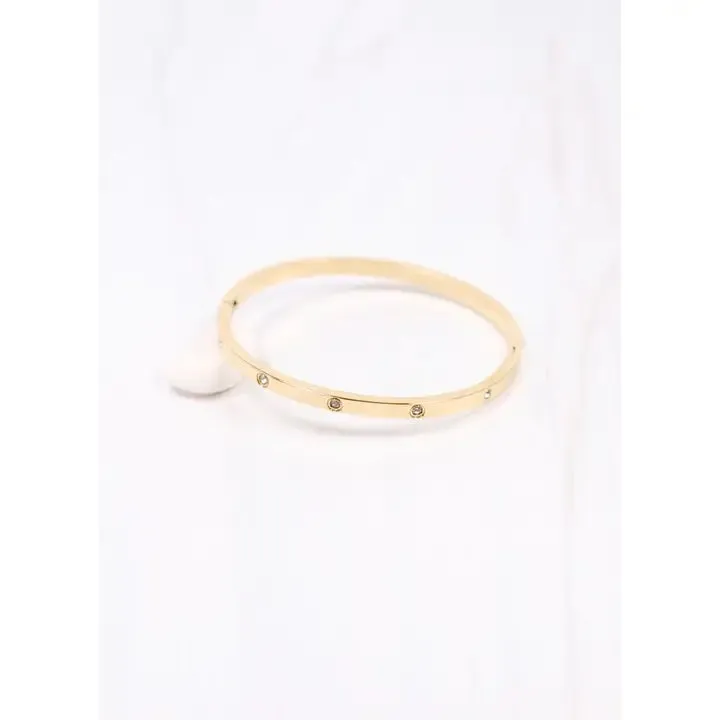 Geneiva Cz Metal Bracelet Gold
