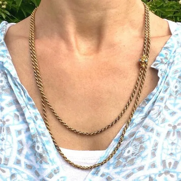 Georgian Textured Link Rope Chain