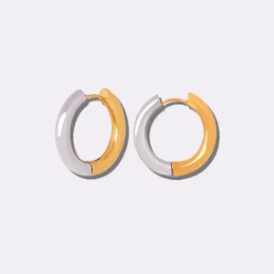 Gold And Silver Stackable Hoop Earrings