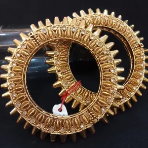 Gold Plated Bangles with Cubic Zirconia