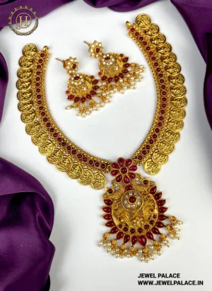 Gold Plated Beautiful Necklace Set With Earrings JH2064