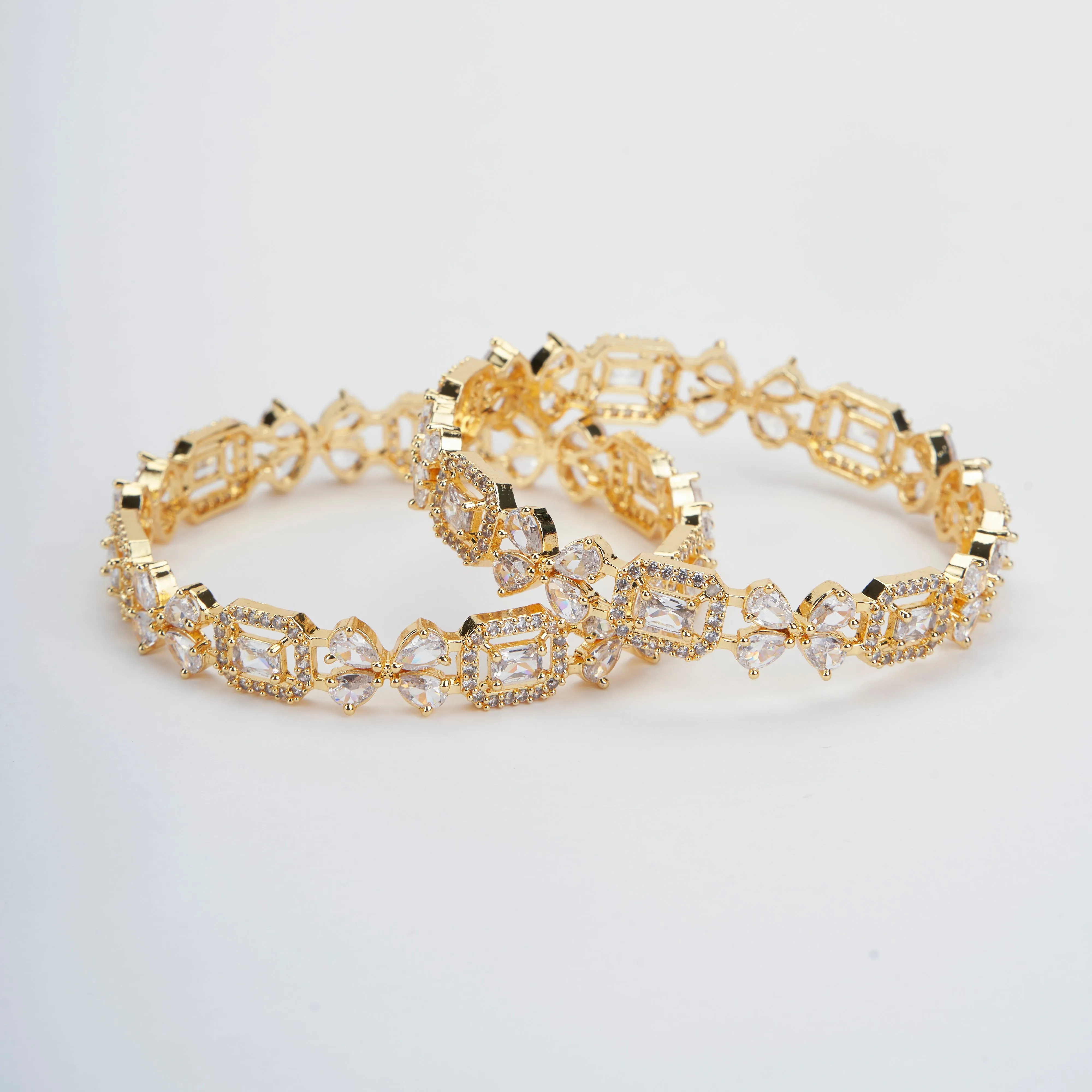 Golden Glow Bangles Set (Pack of 2)