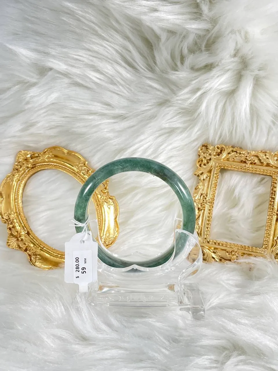 Grade A Natural Jade Bangle with certificate #36594