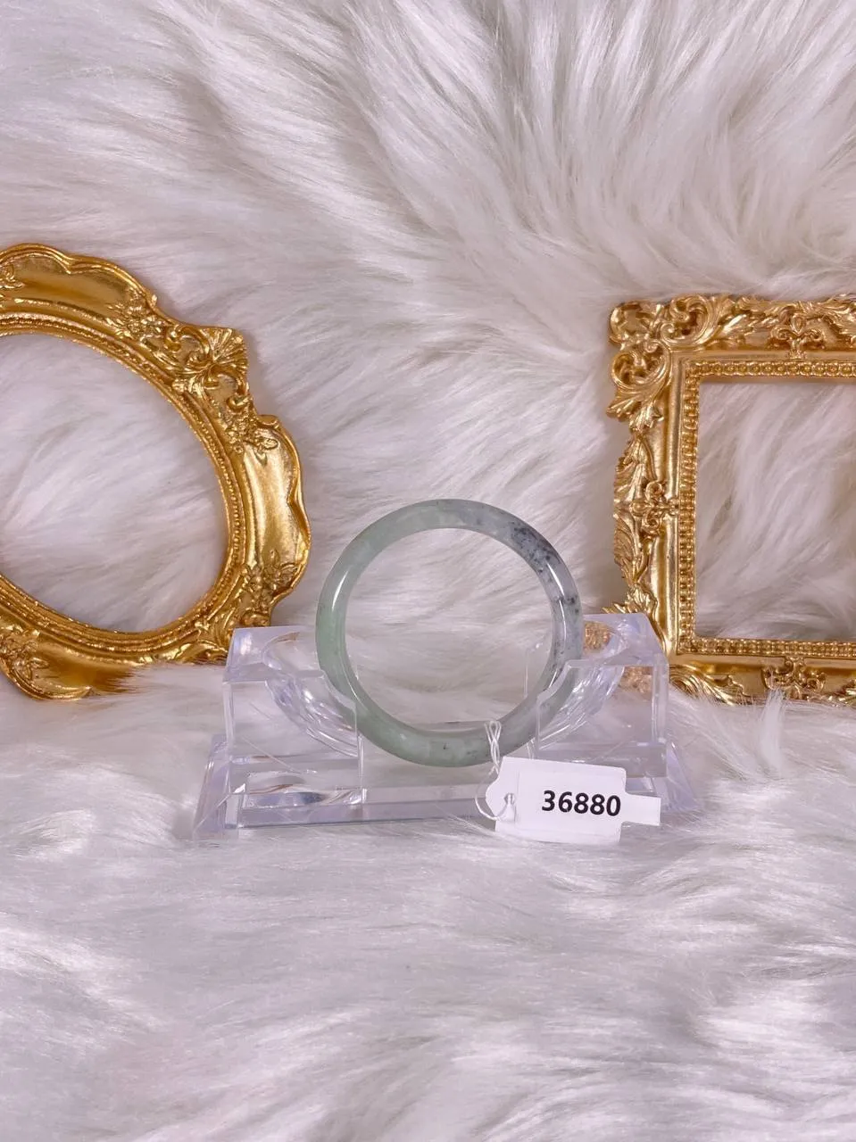 Grade A Natural Jade Bangle with certificate #36880