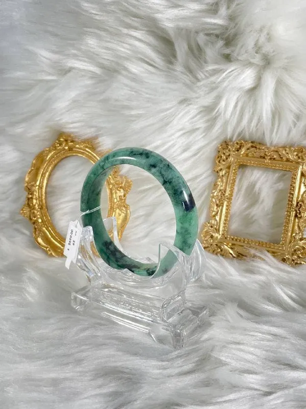 Grade A Natural Jade Bangle with certificate #36961