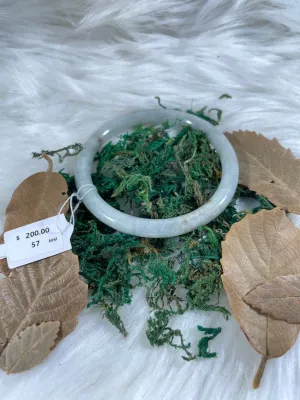 Grade A Natural Jade Bangle with certificate #37125