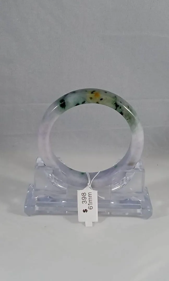 Grade A Natural Jade Bangle with certificate #6389